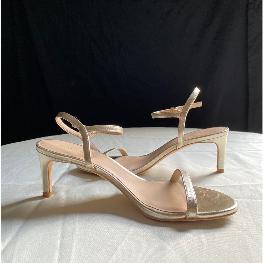 gold stuart weitzman heels